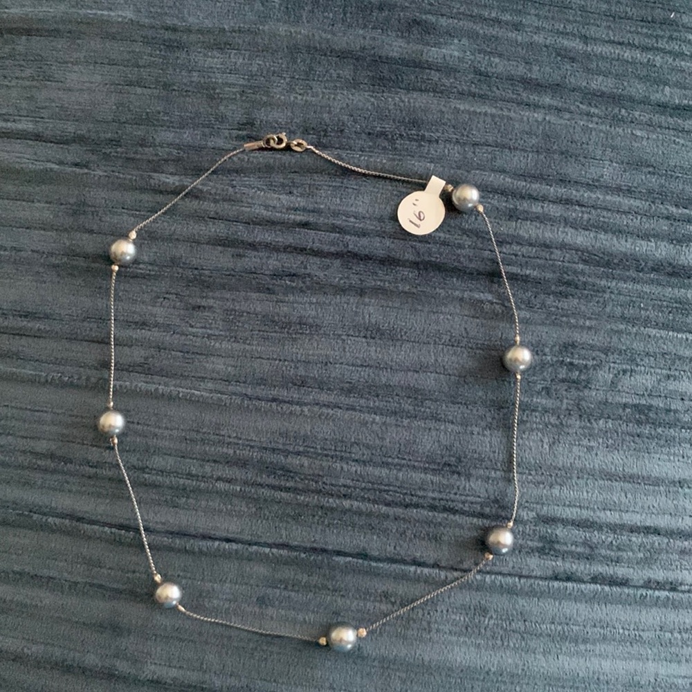 Black pearl 16 inch necklace